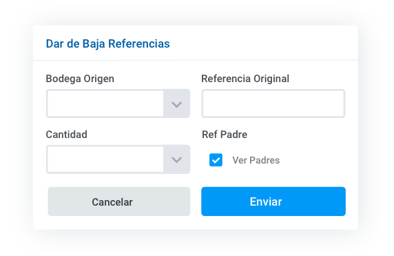 Dando de Baja referencias